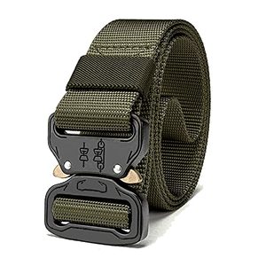 lot 46000448 image: EcoGear FX Riggers Tactical Belt - Utility Work Belts for Men - 1.5 inch Wide with a Quick-Release Metal Buckle (Army Green)
