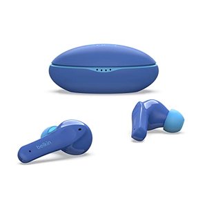 lot 46000499 image: Belkin Soundform Nano - Bluetooth Earbuds for Kids with Built in Microphone - Kids Bluetooth Wireless Earbuds - Bluetooth Earbuds for iPhone, iPad, Galaxy & More - Blue