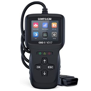 lot 46000504 image: GIMFOOM OBD2 Scanner, Professional Car Code Reader, Automotive Engine Fault Diagnostic Scan Tool, Car Scanner with O2 Sensor Freeze Frame IM Readiness Battery Test, Applies to All OBD II Cars