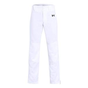 lot 46000510 image: Under Armour Boys Utility Relaxed Baseball Pants , White (100)Black , Youth Medium
