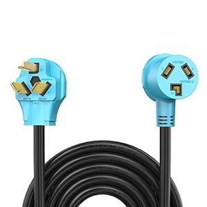 lot 46000521 image: CircleCord 3 Prong 25 Feet DryerEV Extension Cord, 30 Amp NEMA 10-30P to 10-30R, Use for Electric Clothes Dryer Power Extension and Level 2 EV Charging, 125V250V STW 10 Gauge, UL Listed