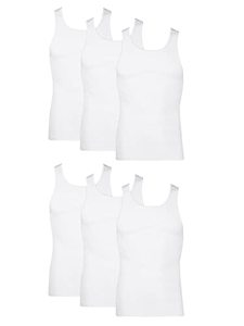 lot 46000523 image: Hanes Men Hanes Mens Cotton Tank Undershirts Pack, Moisture-Wicking Ribbed Tanks, lightweight Cotton Tank Undershirts size -xl pack of 6