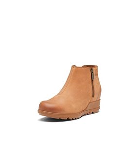 lot 46000541 image: Sorel Womens Evie Zip Leather Boot - Velvet Tan, Sea Salt - Size 8.5
