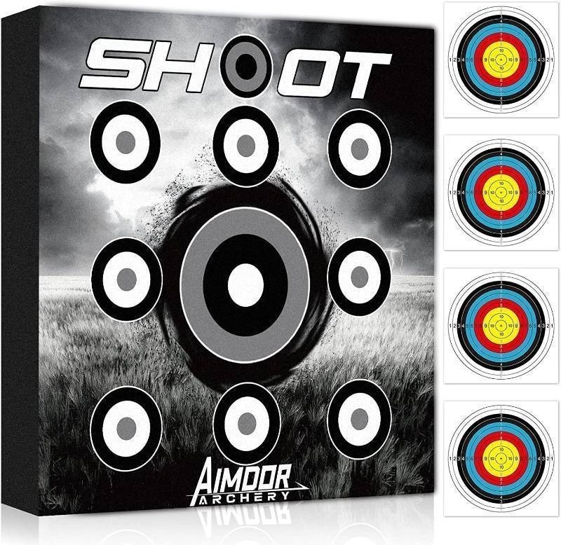 lot 20586 image: Aimdor Archery Target 20 EVA Foam Target Surface Archery Target Square Moving Target Youth Archery Target Practice Hunting Target Retail $36.99