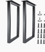 lot 8720 image: 15.5hx17w Table Legs Black