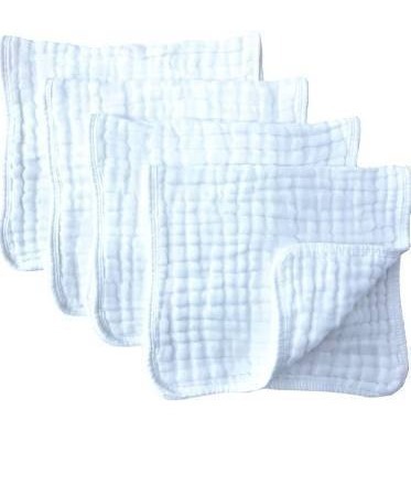 lot 8793 image: Muslin Burp Cloths 10 Pack Large 17 by 9