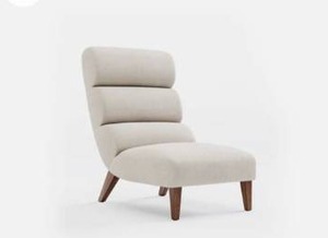 lot 2002 image: Oliver Space Mischa Armchair - BeigeWalnut-Retail-$659.00