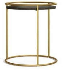 lot 2004 image: Oliver Space Horst Side Table, WoodBrass