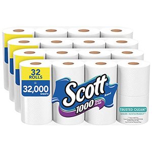 lot 2019 image: Scott Trusted Clean Toilet Paper, 32 Regular Rolls, Septic-Safe Toilet Tissue, 1-Ply Rolls