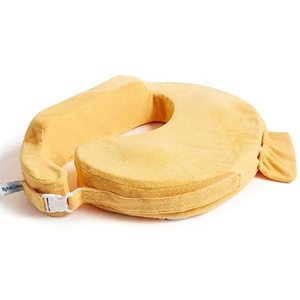 lot 2030 image: My Brest Friend Deluxe Nursing Pillow for Breastfeeding & Bottle Feeding, Enhanced Posture Support, Double Straps & Removable Extra Soft Slipcover, Sunrise Orange