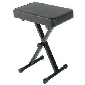 lot 2037 image: Yamaha OEM PKBB1 Adjustable Padded Keyboard X-Style Bench, Black, 19.5 inches