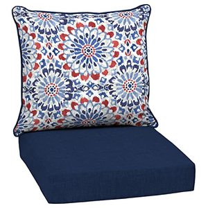 lot 2038 image: Arden Selections Outdoor Deep Seating Cushion Set 24 x 24, Clark Blue