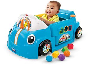 lot 2051 image: Fisher-Price Laugh & Learn Baby Activity Center, Crawl Around Car, Interactive Playset With Smart Stages For Infants & Toddlers, Blue