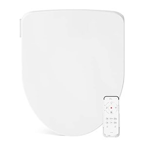 lot 2065 image: Bio Bidet by Bemis Slim Three Smart Bidet Toilet Seat, Elongated, White - Retail Value $319.99