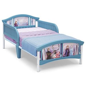 lot 2073 image: Delta Children Plastic Toddler Bed, Disney Frozen II