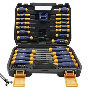 lot 2090 image: SUNHZMCKP Magnetic Screwdriver Set 66-Piece, S2- Alloy Tool Steel, Includes SlottedPhillipsTorx Mini Precision Screwdriver, Replaceable Screwdriver Bits With Sturdy tool box