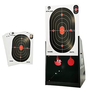 lot 2115 image: Atflbox 7 x 9 Inch bb Gun Target Trap with 10pcs Paper Target and Spinning Shooting Targets for Airsoft,BB Gun,Rifle