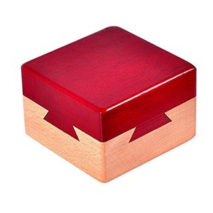 lot 2137 image: DC-BEAUTIFUL Impossible Dovetail Box Mini 3D Brain Teaser Wooden Magic Drawers Gift Jewelry Box Puzzle Toy