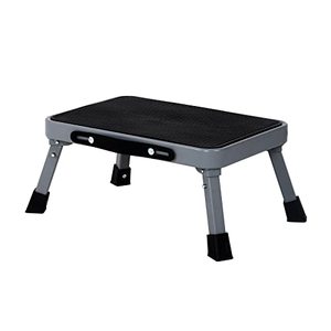 lot 2151 image: Topfun Step Stool, Non-Slip Large Platform Safe Load--ANSI-ASC A14.11-2018 American National Standard, Sturdy Steel 1-StepFolding Stools for Kids Adults Seniors at Indoor Outdoor( Grey, 7inch Height)