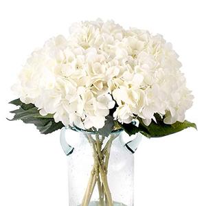 lot 2161 image: Kimuras Cabin Fake White Flowers Artificial Silk Hydrangea Flowers Bouquets Faux Hydrangea Stems 3Pcs for Home Table Centerpieces Wedding Party Decoration (White)