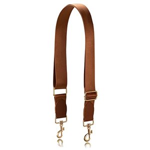 lot 2181 image: Allzedream Wide Purse Strap Replacement Crossbody Shoulder Bag Adjustable (Brown Gold Leather)
