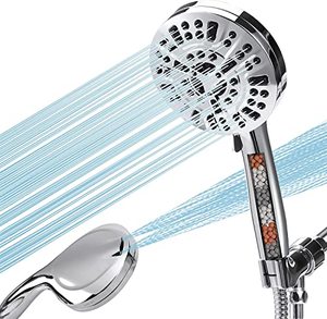 lot 2202 image: High Pressure Shower Head Handheld, 6FT Extra Long Hose, 10-mode Portable Detachable Shower Head with Hard Water Filter for Bathroom Outdoor, Anti-clog & Powerful to Clean