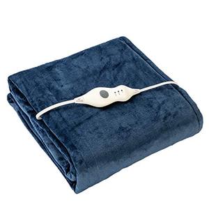 lot 2220 image: Tefici Electric Heated Blanket Twin,Super Cozy Soft Flannel 62 x 84 Heated Twin Size with 3 Fast Heating Levels & 8 Hours Auto Off,Machine Washable,ETL&FCC Certification,Home Office Use,Blue