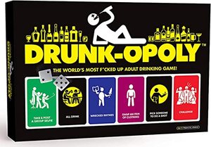 lot 2304 image: Imagination Gaming Drunk-opoly Adult Board Drinking Game, Outrageous and Messed Up Challenges, Dares, Remote Home Entertainment, Friends, Family, Potential Regrets The Next Morning