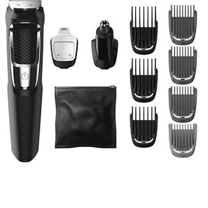 lot 2310 image: Philips Norelco Multigroomer All-in-One Trimmer Series 3000, 13 Piece Mens Grooming Kit, for Beard, Face, Nose, and Ear Hair Trimmer and Hair Clipper, NO Blade Oil Needed, MG375060