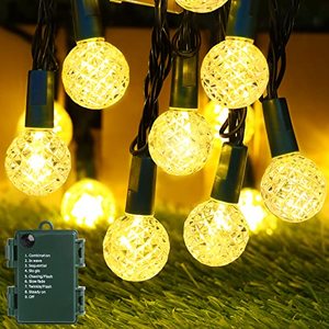lot 2311 image: Marchpower Globe Led Outdoor Lights, 8 Modes Crystal Ball Fairy Lights Battery Operated, 34ft 100 LEDs Outdoor Waterproof Garden Decoration Lights for Ramadan & Easter Decoration