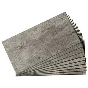 lot 2312 image: Art3d Dark Slate Peel and Stick Backsplash, 5.9 x 11.8 Larger Waterproof Self Adhesive Subway Wall Tiles, Stick on Backsplash for Bathroom, Kitchen