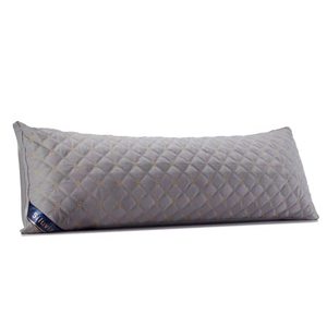 lot 2378 image: Siluvia Body Pillow for Adults-Premium Adjustable Loft Quilted Body Pillows - Hypoallergenic Fluffy Pillow - Quality Plush Pillow - Down Alternative Pillow (Gray-LightGray, 21x54)