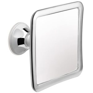 lot 2389 image: MIRRORVANA Fogless Shower Mirror for Shaving with Upgraded Suction, Anti Fog Shatterproof Surface and 360° Swivel, 6.3 x 6.3 (Chrome)