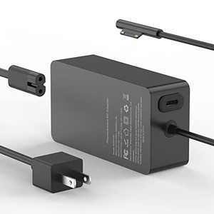 lot 2395 image: Surface Pro Charger for Microsoft Surface Pro 9, 8, 7, 7, 6, 5, 4, X, Windows Surface Laptop 5, 4, 3, Studio, Surface Go, Surface Book 3, 2, 1, 65W Surface Laptop Charger  20W USB C, LED, 10FT