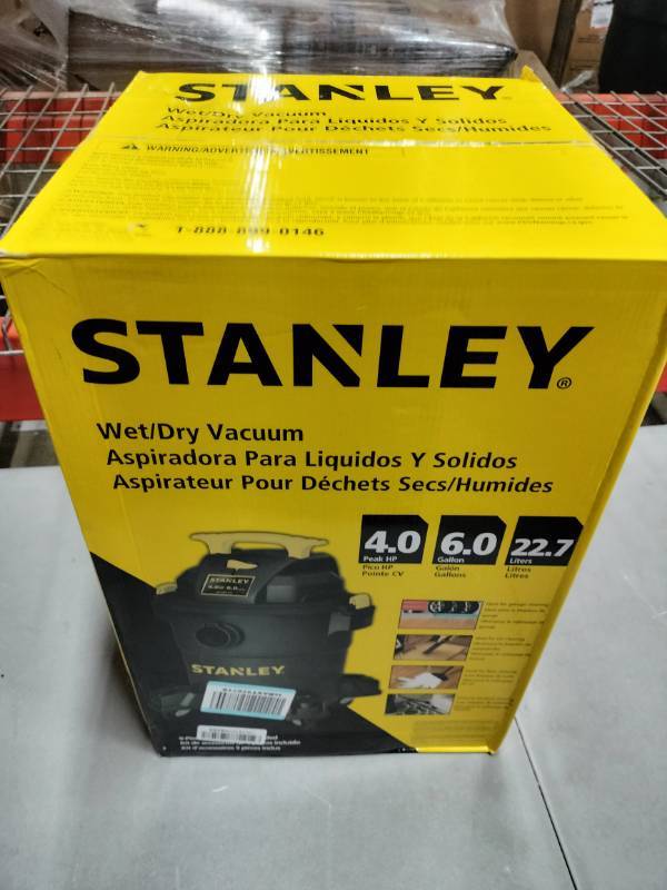 Stanley 6 Gallon 4 Peak HP Poly Wet Dry Vacuum SL18116P