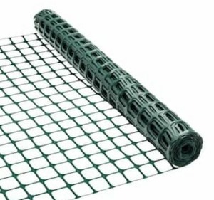 lot 2806 image: Everbilt 25 ft. L x 36-inch H Green Plastic Fencing with 2-inch x 2-inch Mesh