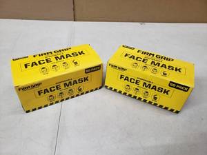 lot 2824 image: NEW SEALED Firm Grip Face Mask Box of 50 - Breathable, Lightweight, One Size Fits Most, 2 Boxes
