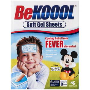 lot 5403 image: BeKoool Cooling Gel Sheets for Kids Fever Relief 6 Ct