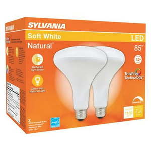 lot 5469 image: Osram Sylvania 3005259 85W BR40 E26 Dimmable LED Bulb - Pack of 2 ( Case of 6)
