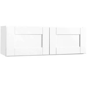 lot 7056 image: Hampton Bay 2487105 RSI Home Products Shaker Wall Bridge Cabinet, 36 x 12 in. - White