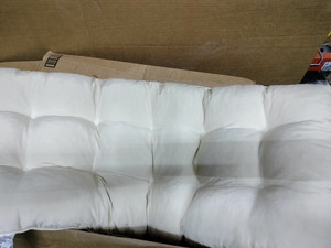 lot 7062 image: Cream Chair Pillow 44 x 19 x 5