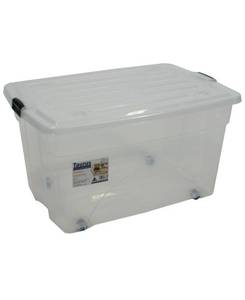 lot 2751 image: Taurus 16 Gallon Rolling Bin Storage Organizer, Box Of 2