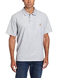 lot 3798 image: Carhartt Mens Contractors Work Pocket Polo,Heather Grey,2X-Large (B006WLTZ8E)