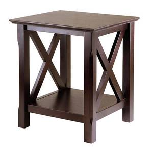 lot 7048 image: Winsome Wood Xola X Panel End Table Cappuccino