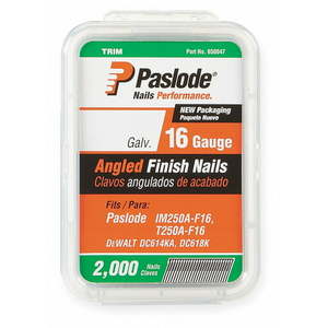 lot 7077 image: Paslode Angled Finish Nail 16 ga 2 In PK2000 650047