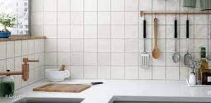 lot 1201 image: Equipe Small Waterproof Tiles Mallorca White 10x10cm 50pcs