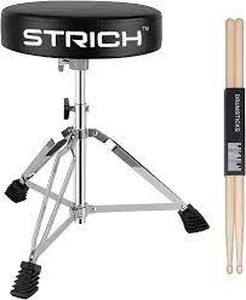 lot 2813 image: Stritch Round Drum Throne With Set Of Drumsticks