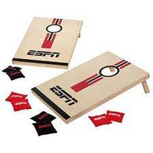 lot 5456 image: ESPN 3 x 2 Solid Wood Bean Bag Toss