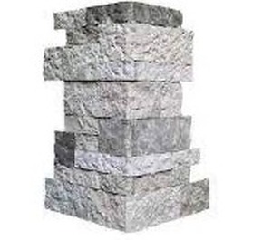 lot 5393 image: AIRSTONE Spring Creek, Gray, 24 in. x 48 in. Textured, Cement, Standard Rectangle CornerFinished End Wall Tiles (6lin.ft.) Each