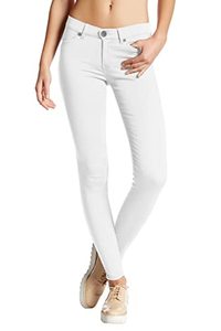 lot 18946 image: Hybrid Womens Super Stretch Comfy Skinny Pants P44876SK White M